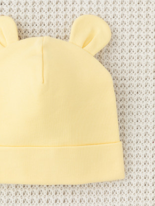Шапочка ясельная для новорожденных, артикул: К 8093, цвет: желтый - 2 фото