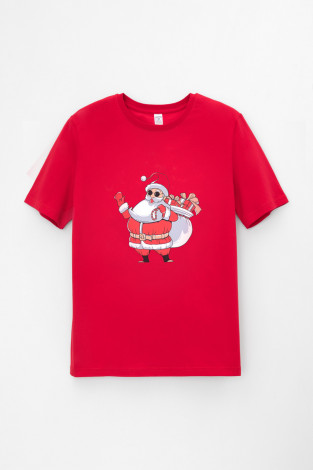 Футболки для дома для мам, артикул: Е 3620, цвет: красный - 2 фото