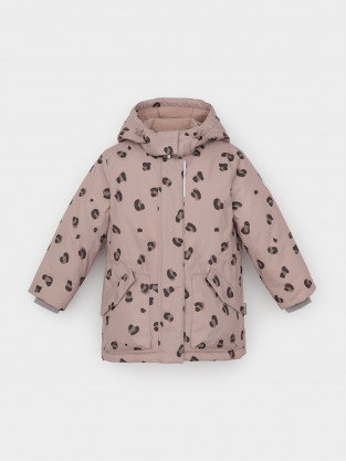 Куртка для девочки, артикул: ВК 38120/н/2 ГР, цвет: кофейный - 2 фото