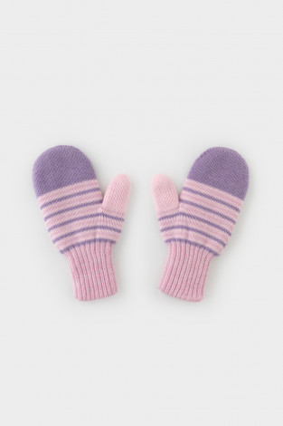 Рукавицы для девочки, артикул: КВ 10009/24ш, цвет: розовый - 2 фото