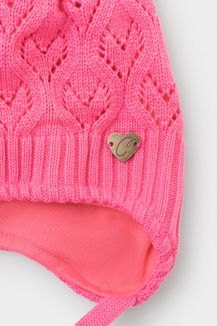 Шапка для девочки, артикул: КВ 20341, цвет: розовый - 2 фото