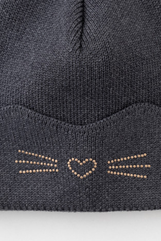 Шапка для девочки, артикул: КВ 20379, цвет: темно-серый - 2 фото