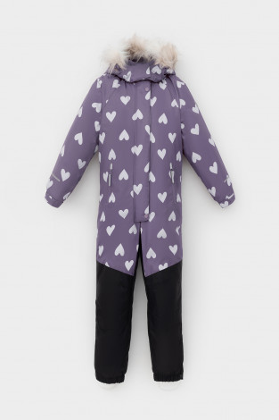Комбинезоны утепленные для девочки, артикул: ВК 60120/н/3 ГР, цвет: фиолетовый - 2 фото