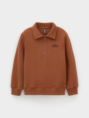 Свитшоты для мальчика, артикул: КР 302798, цвет: коричневый - 2 фото