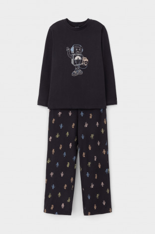 Пижама для мальчика, артикул: К 1600, цвет: темно-серый - 2 фото