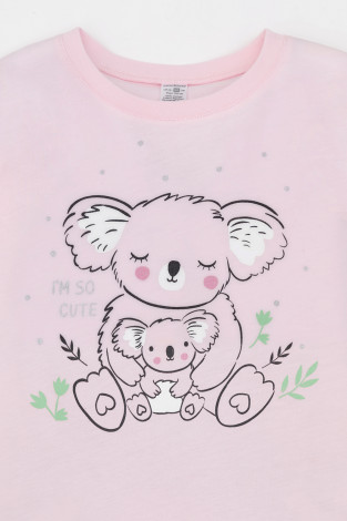 Пижама для девочки, артикул: К 1606, цвет: светло-розовый - 2 фото