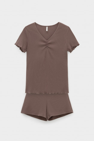 Комплекты для дома для мам, артикул: Е 20191, цвет: коричневый - 2 фото