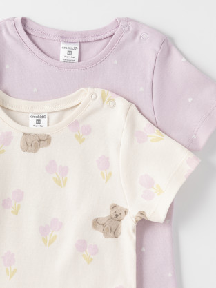 Футболка для новорожденных, артикул: К 301156-2уп, цвет: светло-розовый - 2 фото