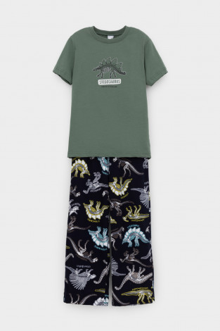 Пижама для мальчика, артикул: К 1599, цвет: зеленый - 2 фото