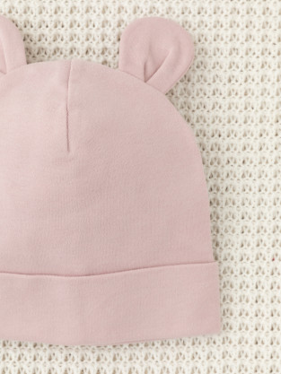 Шапочка ясельная для новорожденных, артикул: К 8093, цвет: розовый - 2 фото