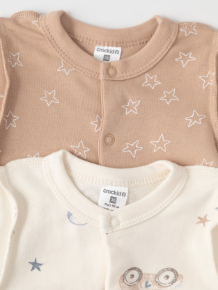 Комбинезон для новорожденных, артикул: К 6541-2уп, цвет: сахар - 2 фото