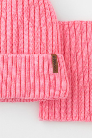 Комплект вязаный для девочки, артикул: КВ 22015/ш, цвет: розовый - 2 фото