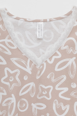 Сорочки ночные женские для мам, артикул: Е 10015/24, цвет: бежевый - 2 фото