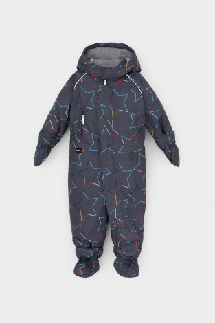 Комбинезоны утепленные для мальчика, артикул: ВК 60113/н/11 УЗГ, цвет: темно-серый - 2 фото