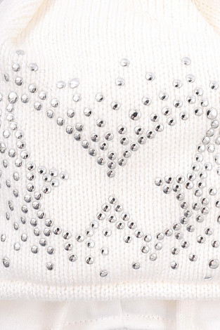 Шапка для девочки, артикул: КВ 20157/22ш, цвет: белый - 2 фото