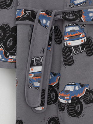 Халат для мальчика, артикул: К 5763, цвет: серый - 2 фото