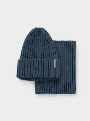 Комплект вязаный для мальчика, артикул: КВ 22021, цвет: синий - 2 фото