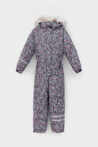 Комбинезоны утепленные для девочки, артикул: ВК 60098/н/7 ГР, цвет: синий - 2 фото