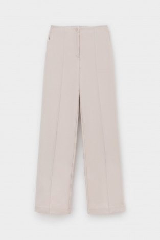 Брюки женские для мам, артикул: ЕВТ 4130, цвет: бежевый - 2 фото