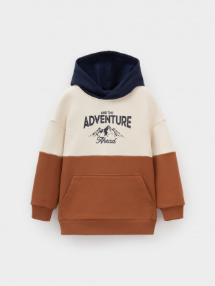 Худи для мальчика, артикул: КР 302214, цвет: коричневый - 2 фото