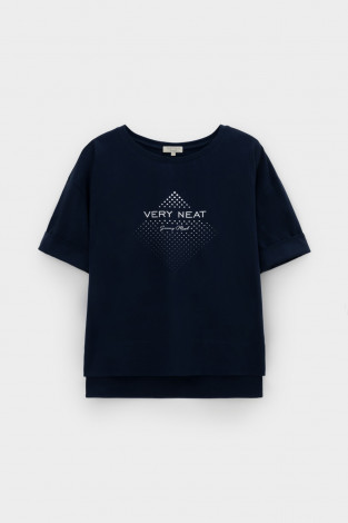 Футболки женские для мам, артикул: ЕВТ 3271, цвет: синий - 2 фото