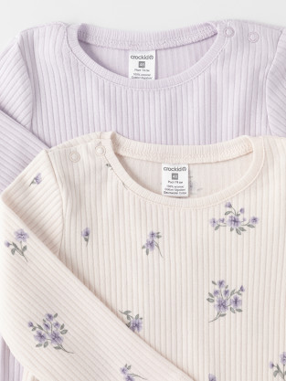 Джемпер для новорожденных, артикул: К 302520-2уп, цвет: фиолетовый - 2 фото