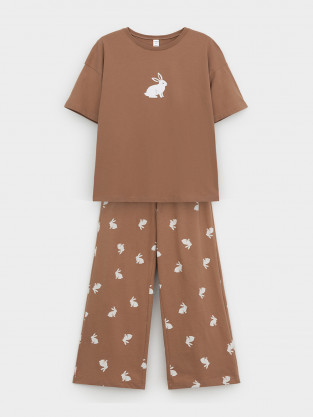 Пижама для девочки, артикул: МП 1657-1, цвет: кофейный - 2 фото