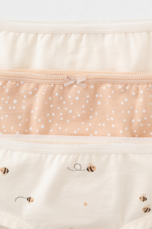 Трусы для девочки, артикул: К 1964-3уп, цвет: бежевый - 2 фото