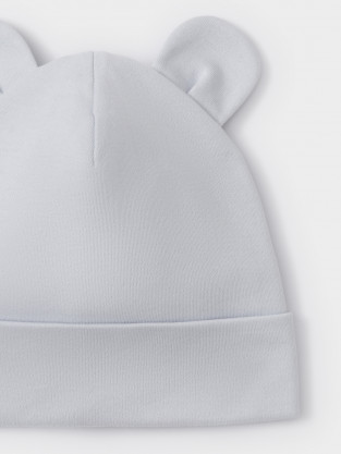 Шапочка ясельная для новорожденных, артикул: К 8093, цвет: голубой - 2 фото