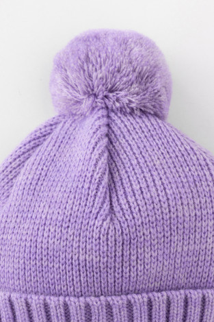 Шапка для девочки, артикул: КВ 20401/ш, цвет: фиолетовый - 2 фото