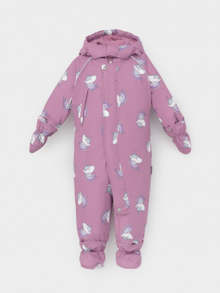 Комбинезоны утепленные для девочки, артикул: ВК 60032/н/57 Ал, цвет: розовый - 2 фото