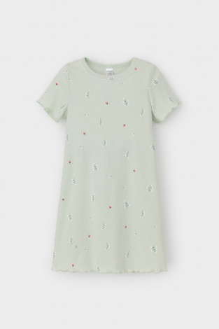 Ночная сорочка для девочки, артикул: К 1180, цвет: зеленый - 2 фото