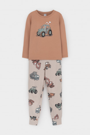 Пижама для мальчика, артикул: К 1606, цвет: коричневый - 2 фото