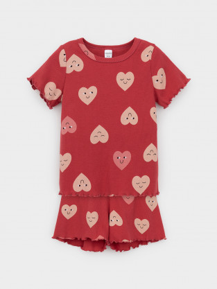 Пижама для девочки, артикул: МП 1660-1, цвет: бордовый - 2 фото