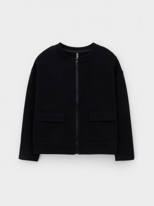 Жакет для девочки, артикул: К 302764, цвет: черный - 2 фото