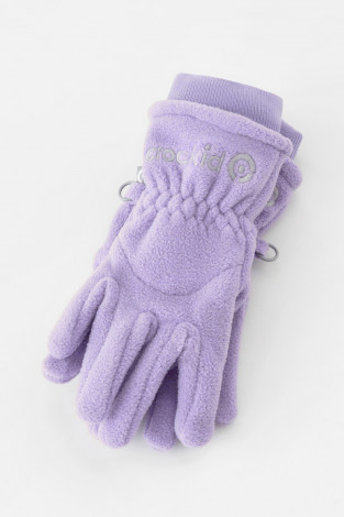 Перчатки для девочки, артикул: ФЛ 10001/25/59 ГР, цвет: фиолетовый - 2 фото