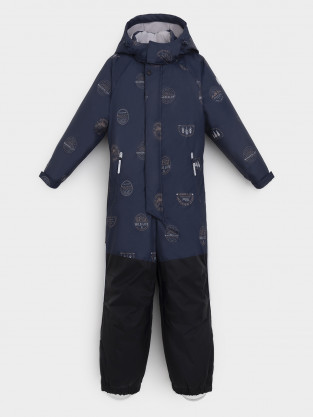 Комбинезоны утепленные для мальчика, артикул: ВК 60127/н/6 УЗГ, цвет: темно-синий - 2 фото