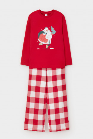 Пижама для девочки, артикул: К 1619, цвет: красный - 2 фото