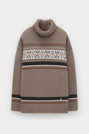 Джемперы женские для мам, артикул: ЕВ 30286/ш, цвет: бежевый - 2 фото