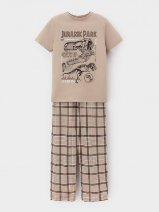 Пижама для мальчика, артикул: К 1599, цвет: бежевый - 2 фото