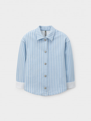 Рубашка для девочки, артикул: КР 302991-1, цвет: голубой - 2 фото