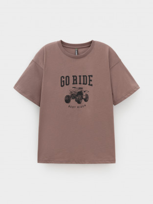 Футболка для мальчика, артикул: КР 302917, цвет: коричневый - 2 фото