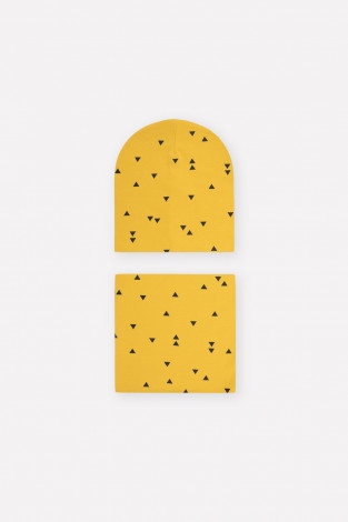 Шапка для мальчика, артикул: К 8125, цвет: желтый - 2 фото