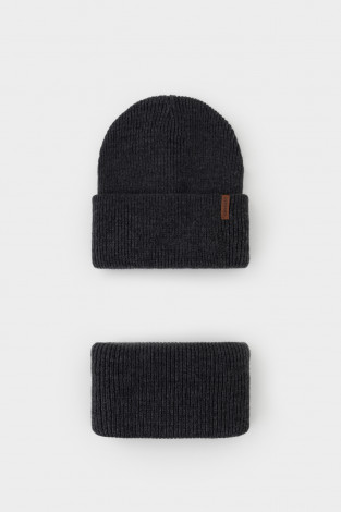 Комплект вязаный для мальчика, артикул: КВ 22016/ш, цвет: серый - 2 фото