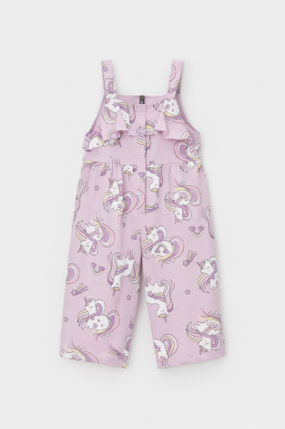 Полукомбинезон для девочки, артикул: КР 6544, цвет: фиолетовый - 2 фото