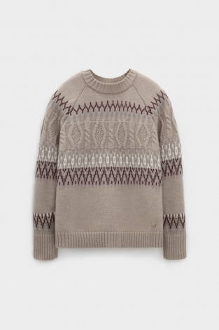 Джемперы женские для мам, артикул: ЕВ 30278/ш, цвет: бежевый - 2 фото