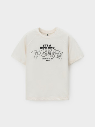 Футболка для мальчика, артикул: КР 303026, цвет: сахар - 2 фото