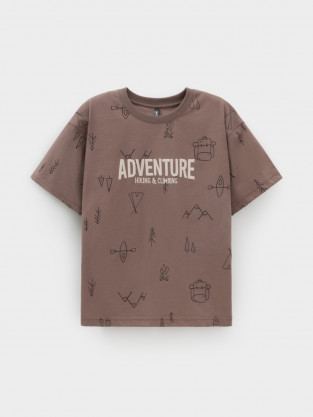 Футболка для мальчика, артикул: КР 302781, цвет: коричневый - 2 фото