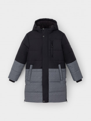 Пальто, плащи для мальчика, артикул: ВК 36109/1 ГР, цвет: черный - 2 фото