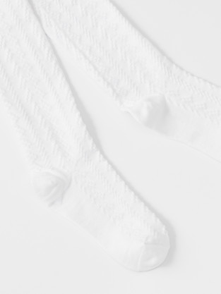 Колготки для девочки, артикул: К 9316, цвет: белый - 2 фото